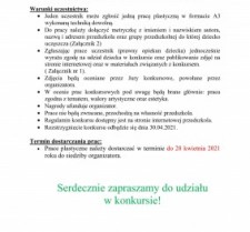 UWAGA - KONKURS PLASTYCZNY !!! Serdecznie zapraszamy przedszkolaki w wieku 3-6 lat  do udziału w konkursie plastycznym  pt. „Ziemię kochamy, więc o nią dbamy”.