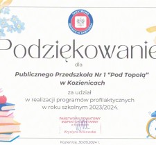 Podziękowania od Państwowej Inspekcji Sanitarnej