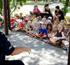 BEZPIECZNE WAKACJE – wizyta Policjantów w przedszkolu 14.06.2019 r.